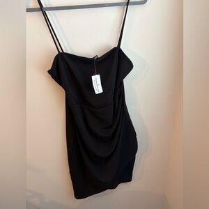 Windsor spaghetti strap wrap dress black size large NWT